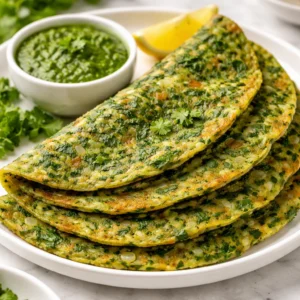 spinach and suji chilla