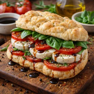 caprese “cloud” sandwich