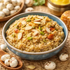golden makhana halwa