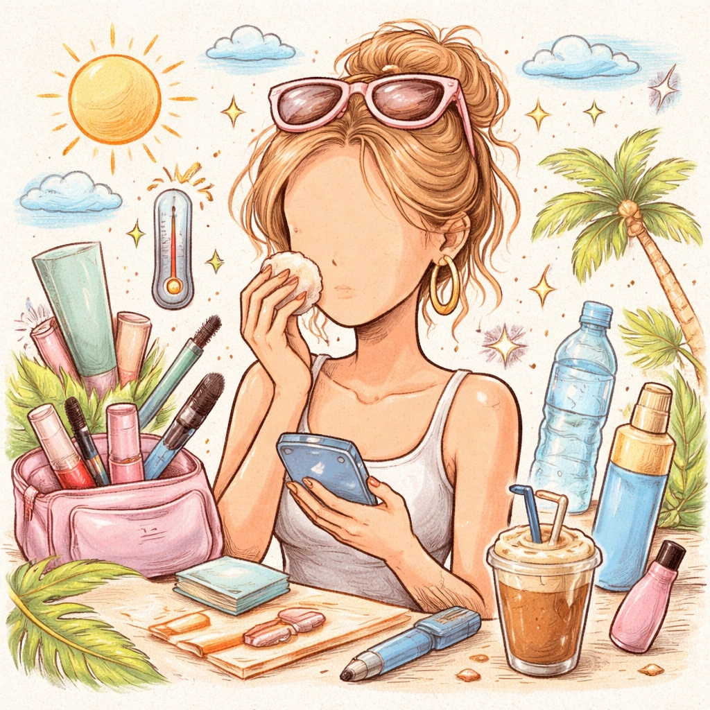 makeup tips, humid weather