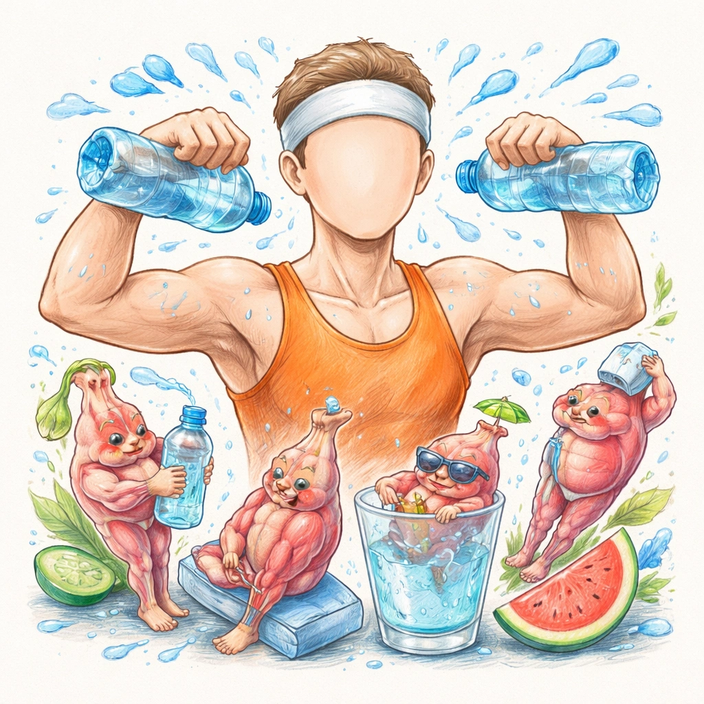 muscles, hydration