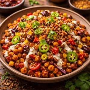 smoky “bbq” chana chaat