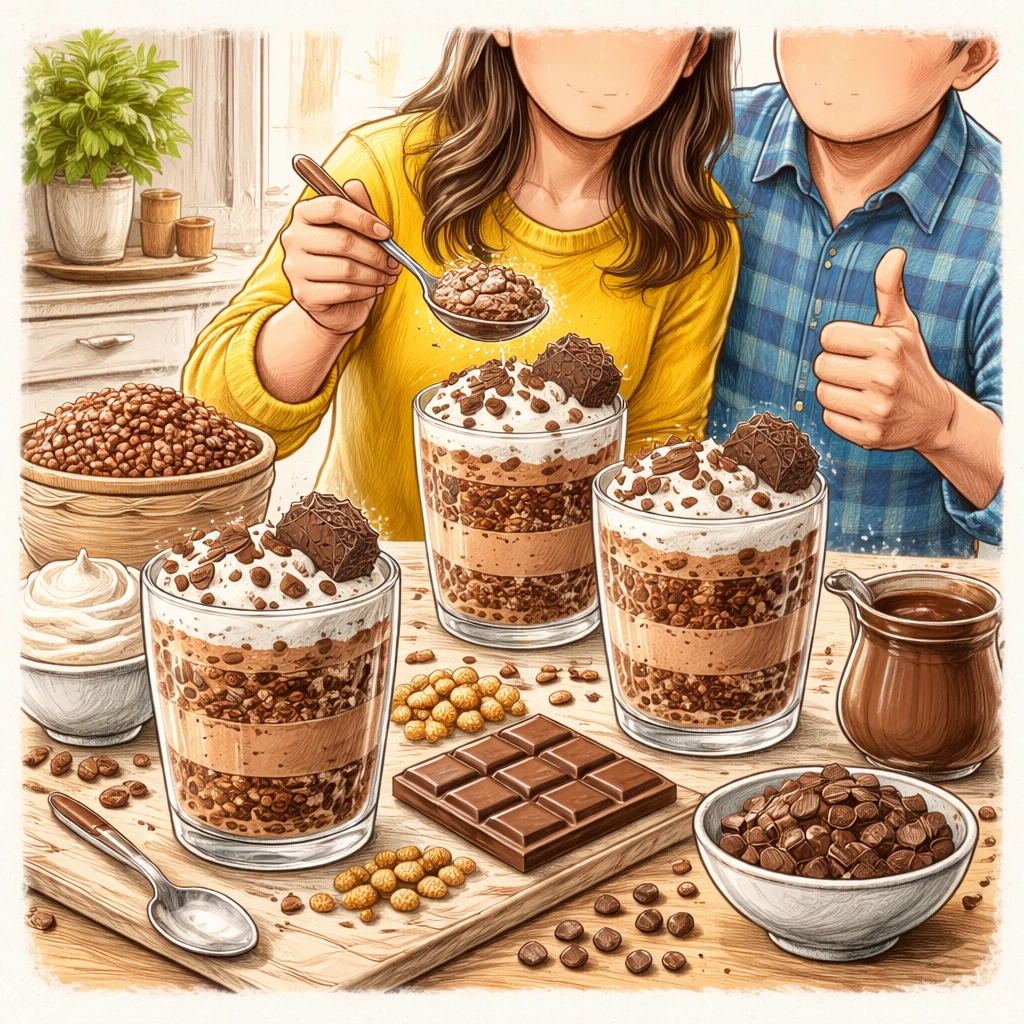 chocolate rice mousse