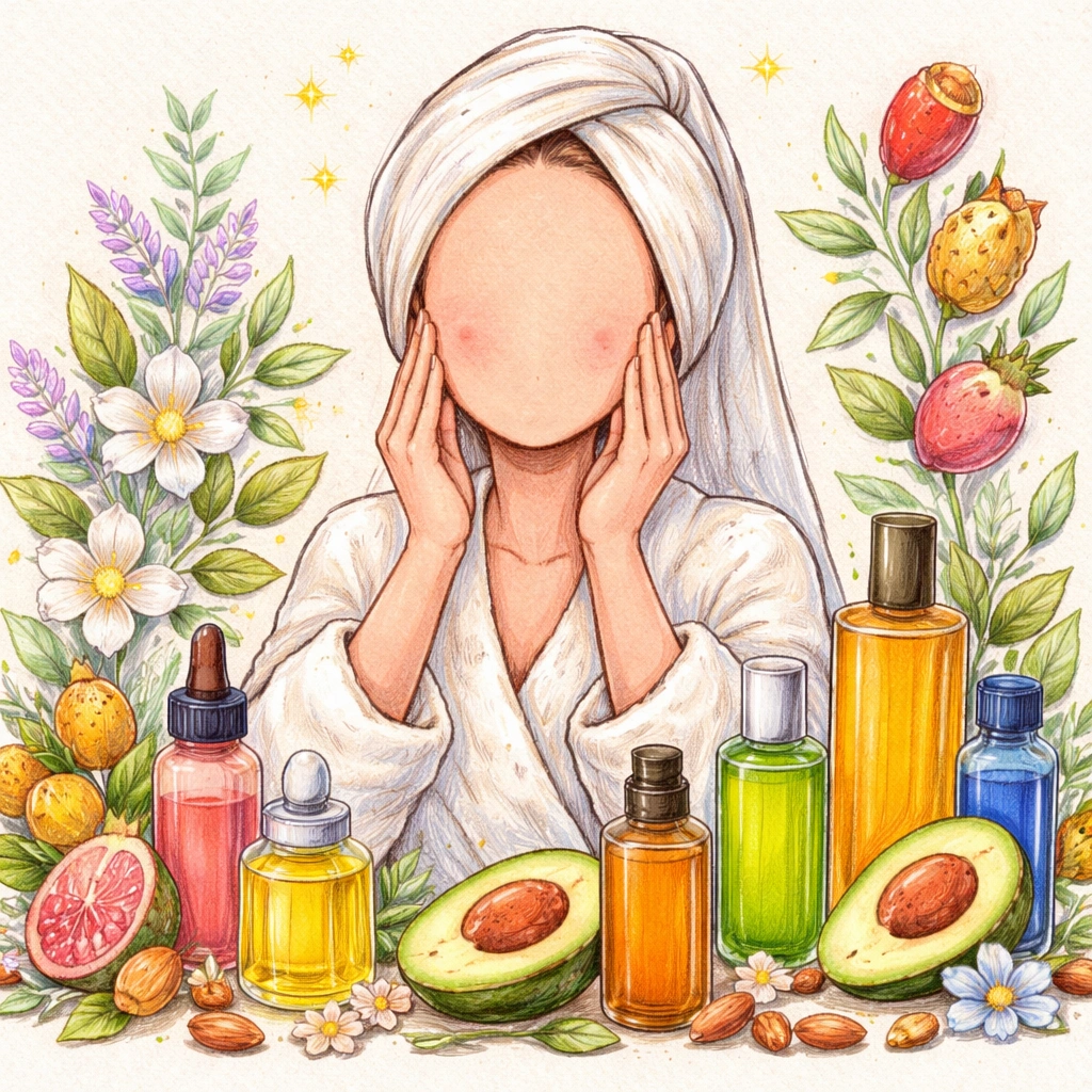 oils, skin