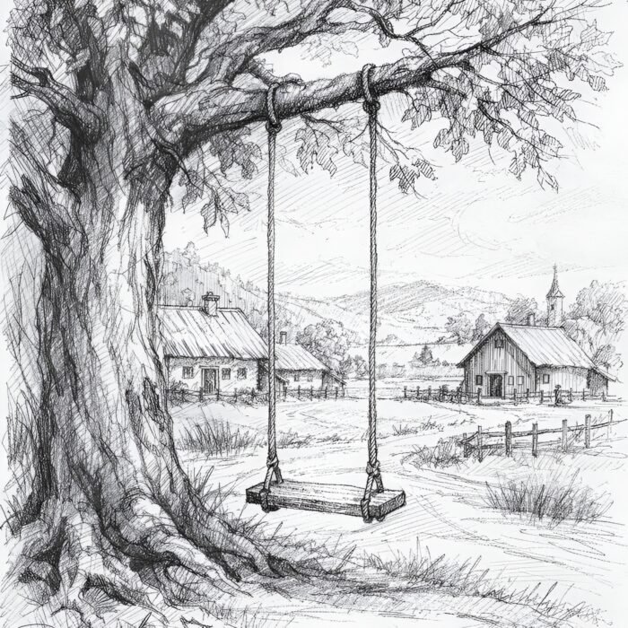 A Serene Village 700x700