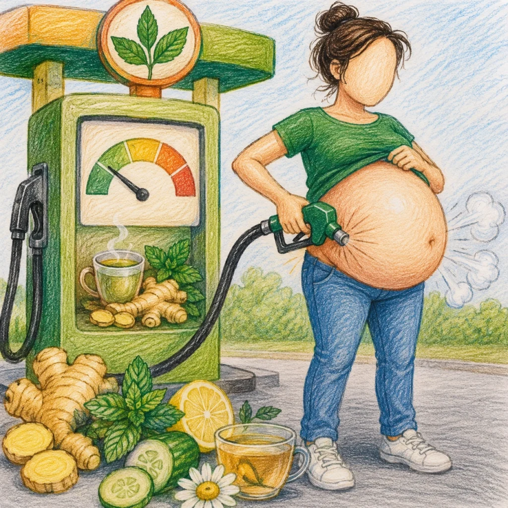 bloating, gas
