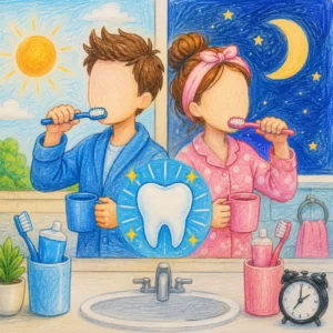 Brush Teeth Twice Daily for a Healthy Smile brush, teeth