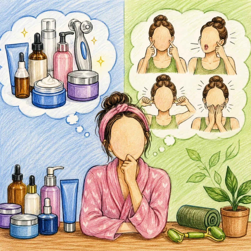 beauty products, face yoga