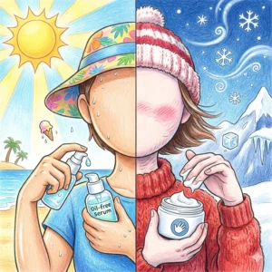 summer, winter, skincare