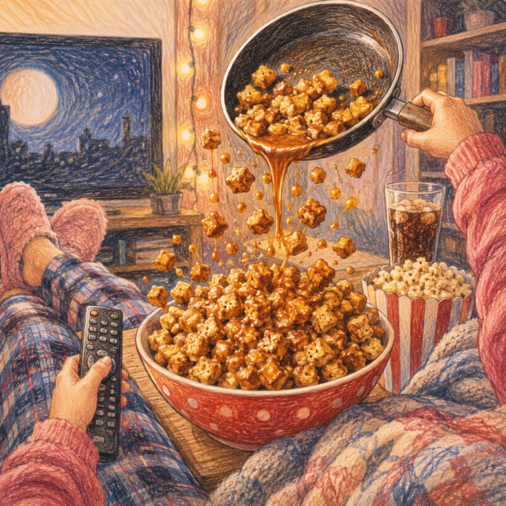 caramel bread popcorn