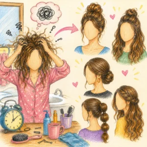 5 Quick Hairstyles for Messy Hair in 5 Minutes hairstyle