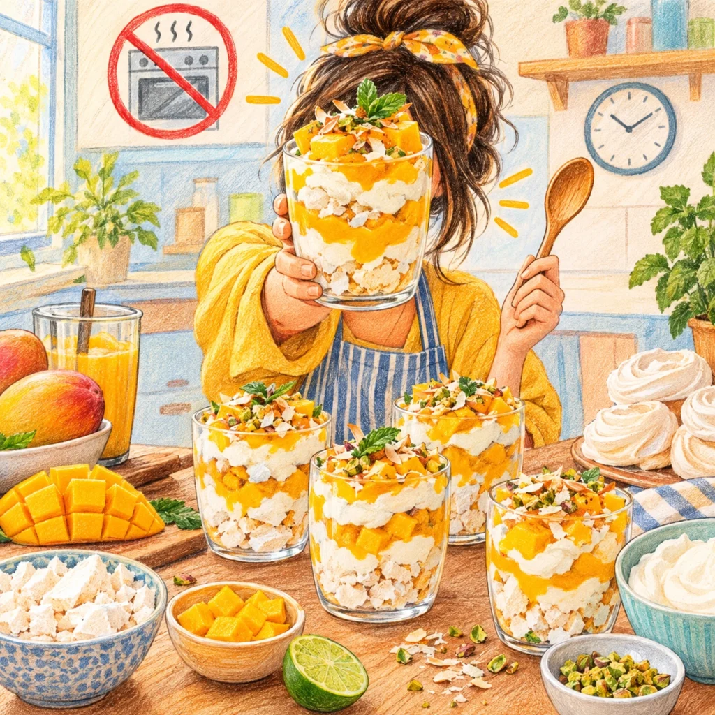 mango pavlova