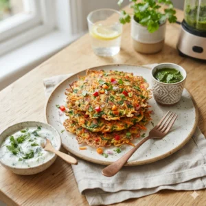 oats & vegetable pancakes
