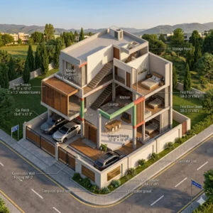 structural drawings of plot no. 04, sector b, dha phase iii, islamabad